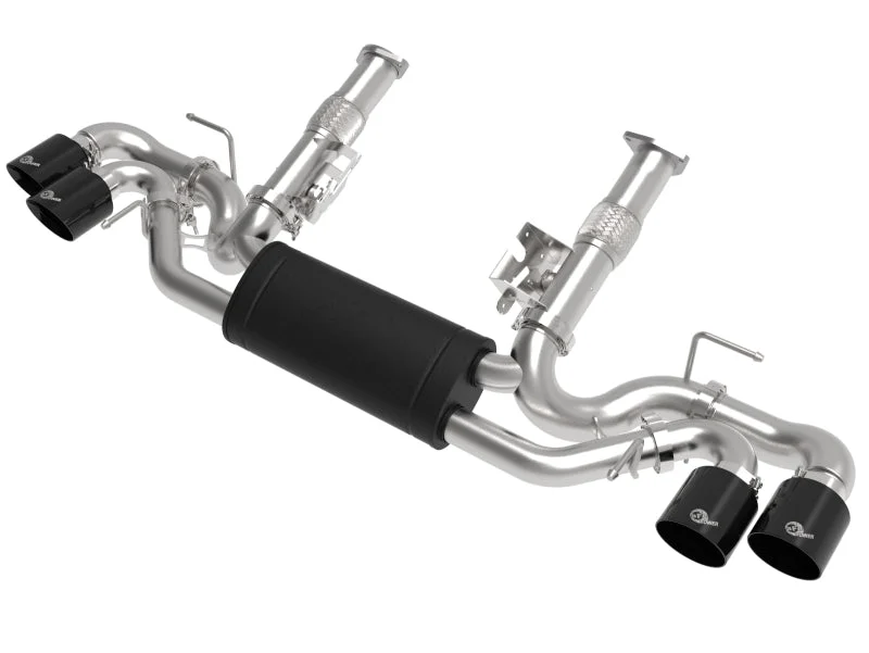aFe MACH Force-Xp 2-1/2in 304SS Cat-Back 2020 Chevy Corvette (C8) 6.2L – Black Tip (AFE49-34127-B)
