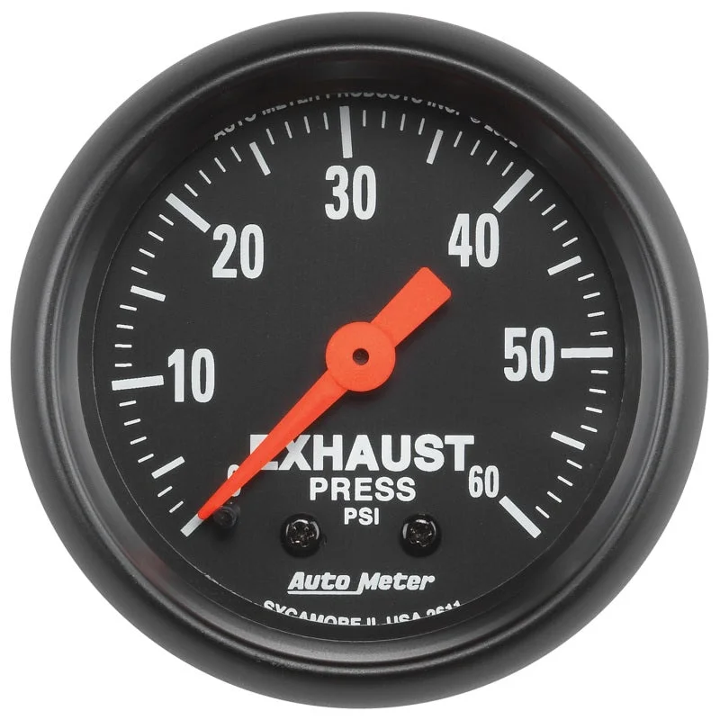 Autometer Z Series 52mm 0-60 PSI Mechanical Exhaust Gas Pressure Gauge (ATM2611)