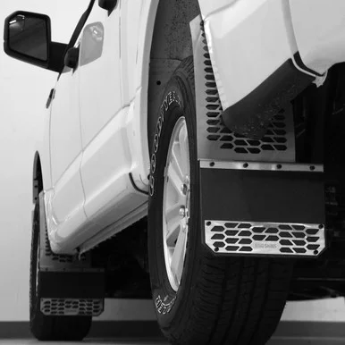 Putco F-150 HEX Front Mud Skins Set – Brushed SS (2015-2026)