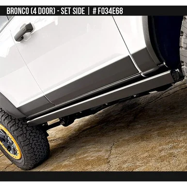 AirDesign Bronco 4D Rocker Panel Set – Satin Black (2021-2025)