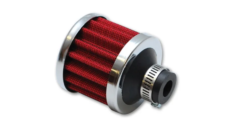 Vibrant Crankcase Breather Filter w/Chrome Cap 2 1/8in 55mm Cone ODx2 5/8in 68mm Tallx3/4in 19mm ID (VIB2164)