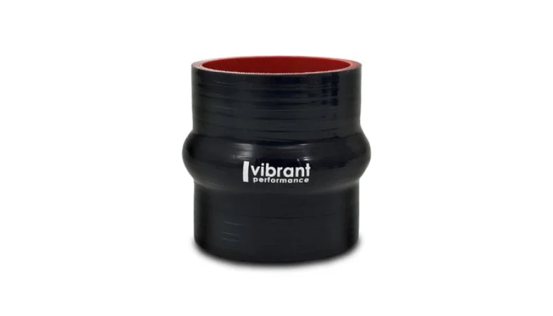 Vibrant 4 Ply Reinforced Silicone Hump Hose Connector – 3.5in I.D. x 3in long (BLACK) (VIB2735)