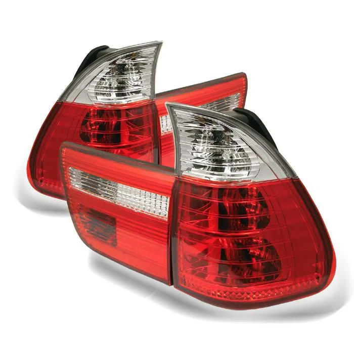 Spyder Auto BMW E53 X5 00-06 4PCS Euro Style Tail Lights- Red Clear