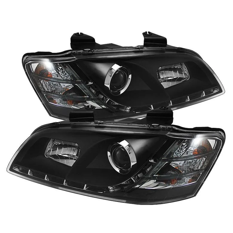 Spyder Auto Pontiac G8 08-09 Projector Headlights – DRL – Black – High H1 (Included) – Low H7 (Included)