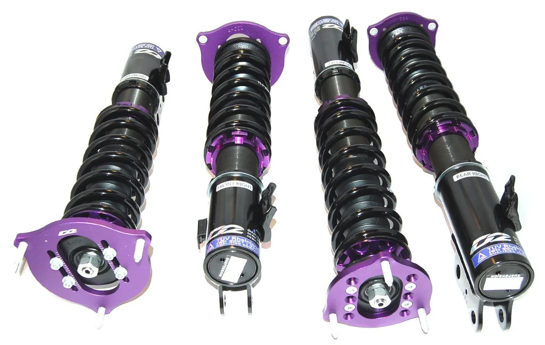 D2 Racing RS Coilovers Nissan 240SX S13 (1989-1994) RS Coilovers w/ Front Lift Air Suspension Cups
