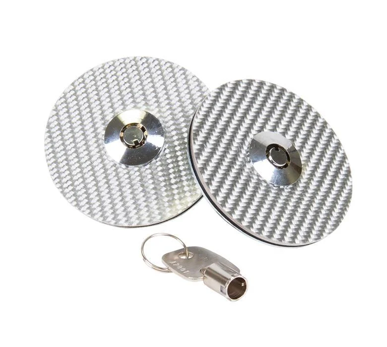 NRG Silver Carbon Fiber Overlay Hood Lock w/ key