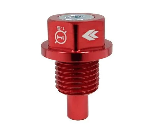 NRG – M14 X 1.5 Red Magnetic Oil Drain Plug – Universal (NOP-100RD)
