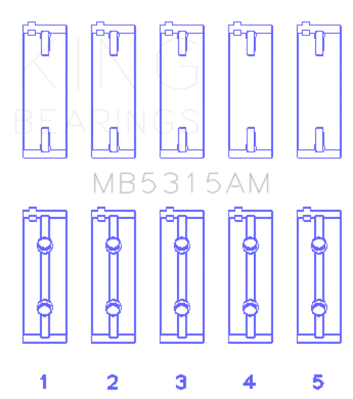 King Engine Bearings Mitsubishi 4G63T/4G64 (Size 0.75) Main Bearing Set