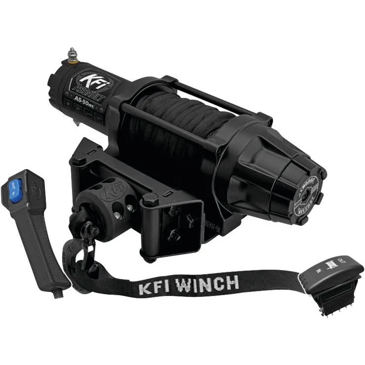 Winch Kit 5000 lb Wide For Polaris RZR XP 1000 Trails & Rocks 2019-2021 (Synthetic Rope)