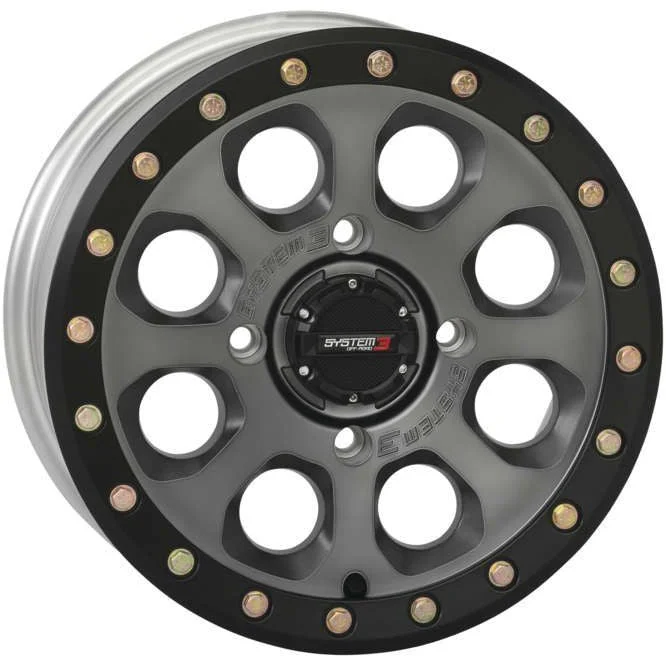 System 3 SB-7 Beadlock Titanium Wheel 18×7 4/156 5+2 18S3-7656