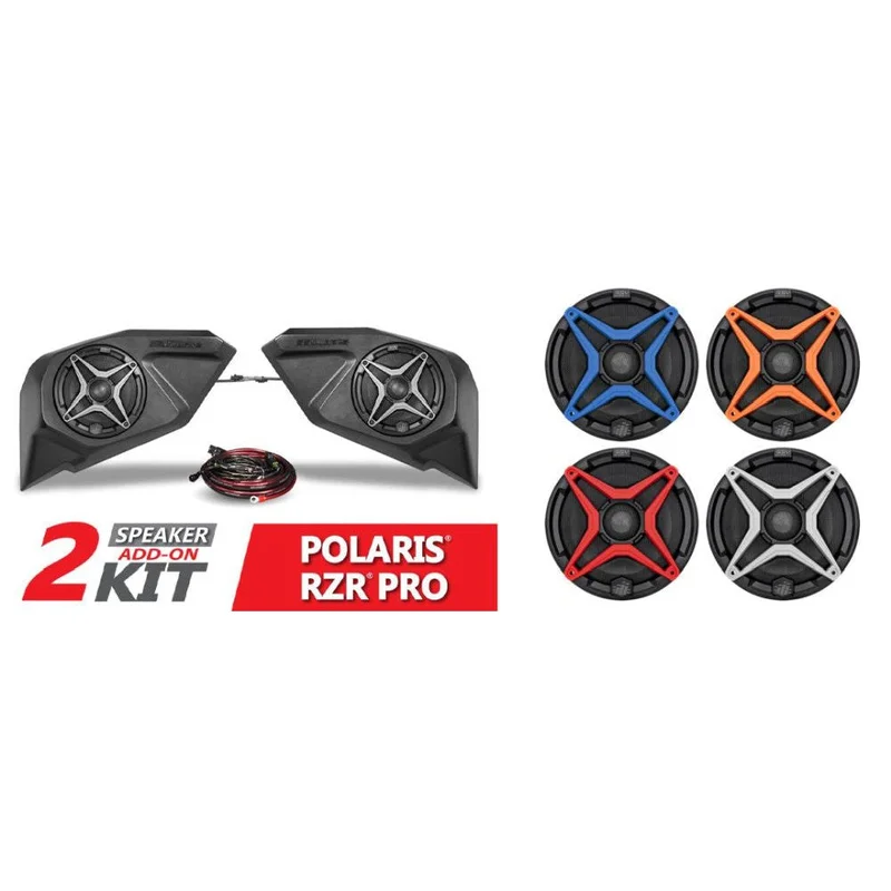 SSV Works Rear 6.5″ Add On Speaker Pods With Orange Grills For Polaris RZR Pro 20-22