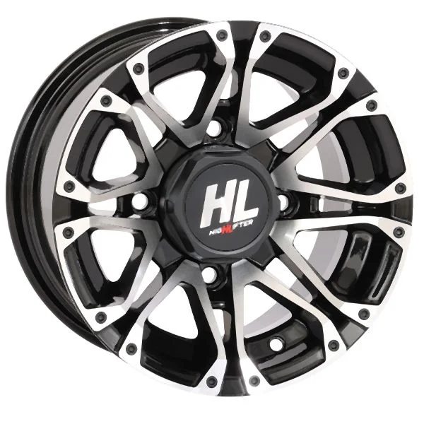High Lifter 14×7 4/137 4+3 Gloss Black Machined HL3 Wheel 14HL03-1137