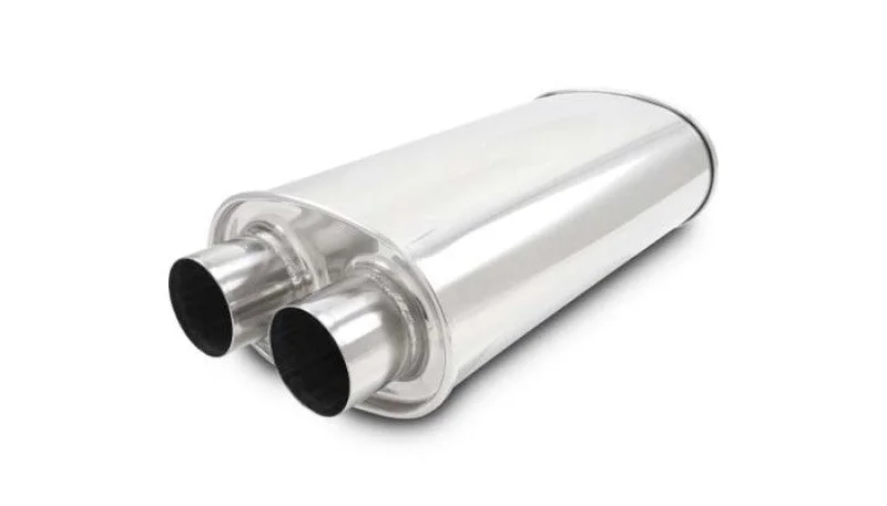 Vibrant Universal Streetpower 3in Stainless Steel Dual In-Out Oval Muffler (VIB10536)