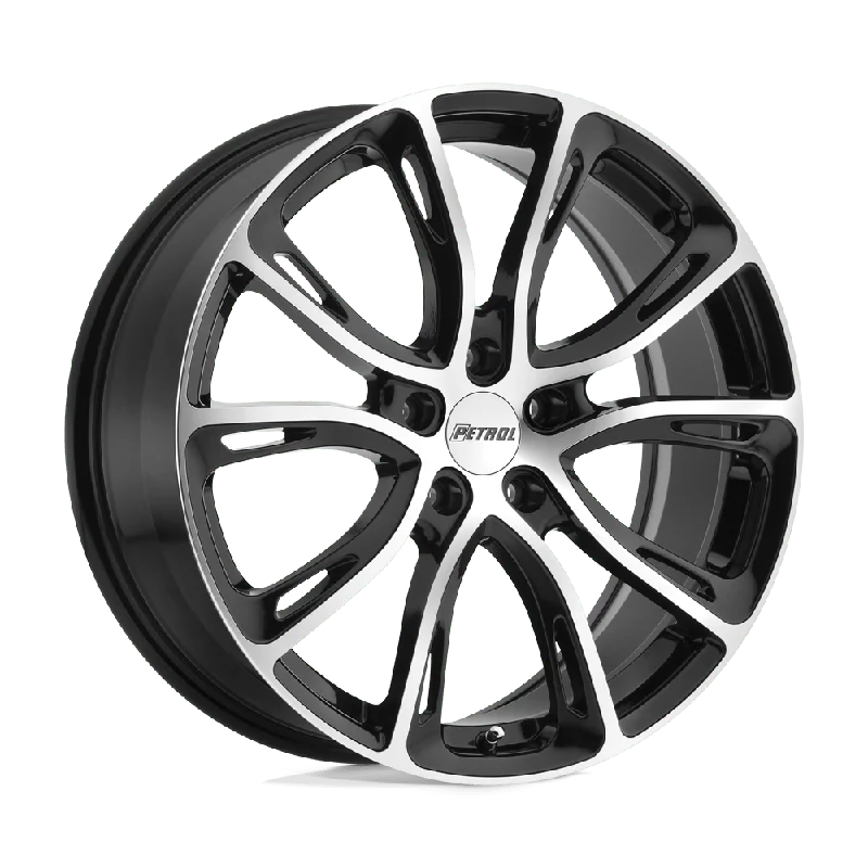 Petrol P5A 19″ 5×110 Gloss Black W/ Machined Cut Face