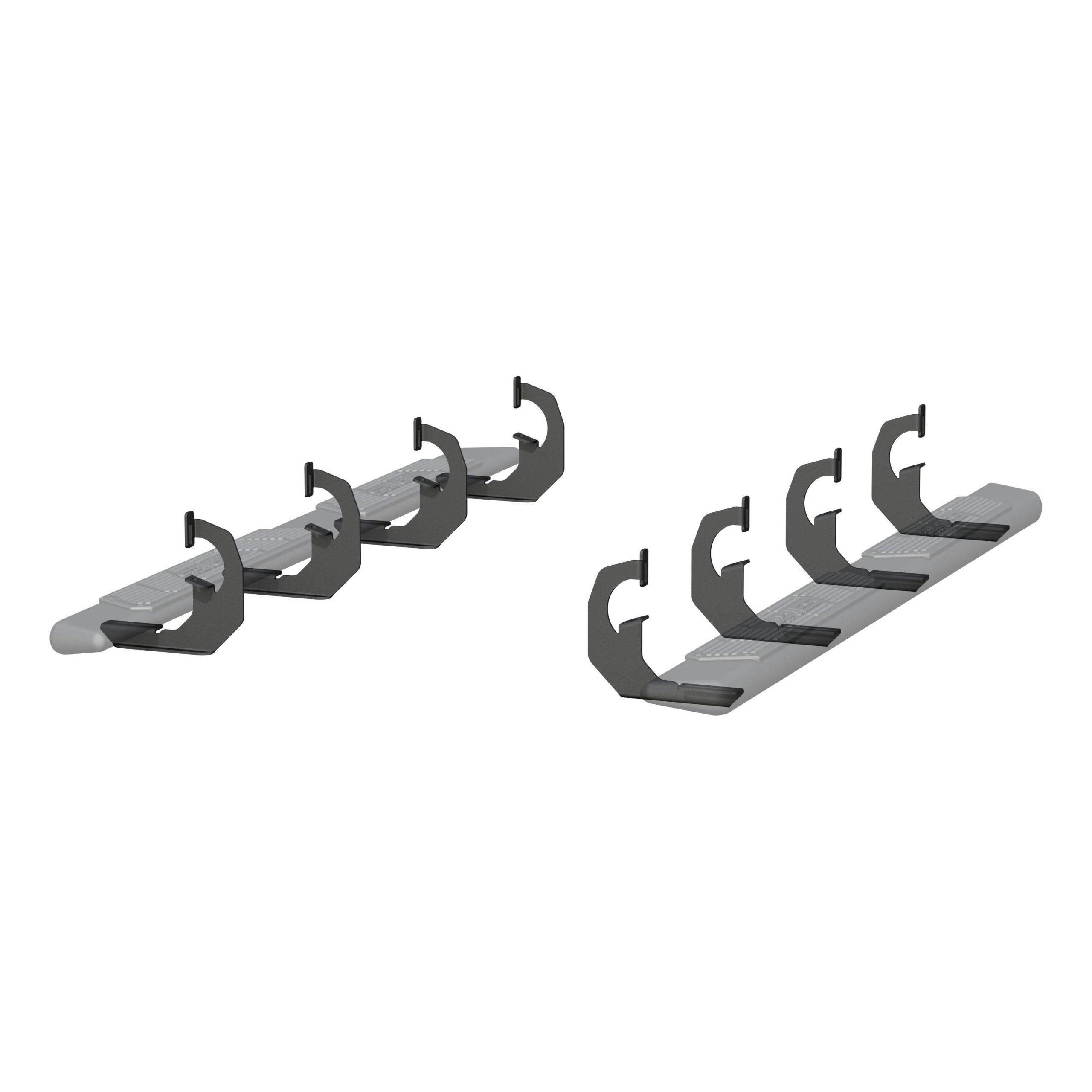 ARIES 4445049 6in. x 91in. Black Aluminum Oval Side Bars; Select Chevrolet Silverado; GMC Sier
