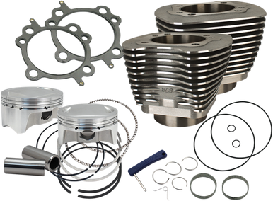 S&S CYCLE Cylinder Kit - 110" - Black 910-0651