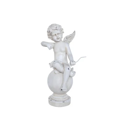 21″ Cherub Angel with Bow Outdoor Garden Statue