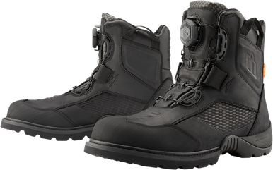 ICON Stormhawk Boots - Black - Size 9.5 3403-1153