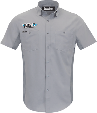 THROTTLE THREADS Drag Specialties Vented Shop Shirt - Gray - Small DRG31ST26GYSM