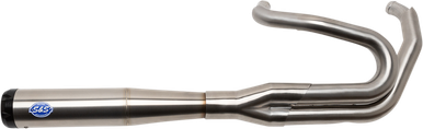 S&S CYCLE SuperStreet 2:1 50 State Exhaust System - M8 Softail - Stainless Steel 550-0996B