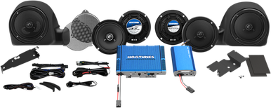 HOGTUNES Speaker/Dual Amp Kit - Ultra QC ULTRA 6-RM