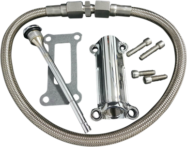 DRAG SPECIALTIES Engine Oil Spout Kit - Chrome 323056