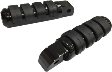 DRAG SPECIALTIES Passenger Soft-Ride Black Foot Pegs - Softail P17-0341ISGB