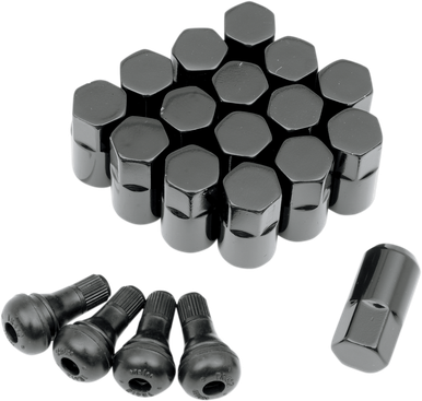 MOOSE UTILITY Lug Nut - 12 mm X 1.25 - Black - 16 Pack SP300MO206B