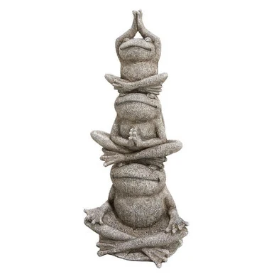 23.5″ Towering Trio Of Frogs Outdoor Garden Statue