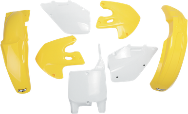 UFO Replacement Body Kit - OEM Yellow/White - Suzuki SUKIT400-999