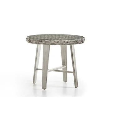 24″ Gray Grand Isle Side Round Table