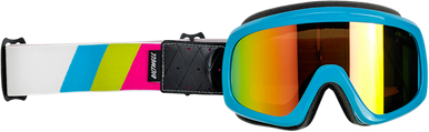 BILTWELL Overland 2.0 Goggles - Tri-Stripe - Cyan/Jet Boat 2111-0944-003