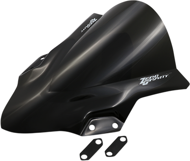 ZERO GRAVITY Double Bubble Windscreen - Dark Smoke - Ninja 400 16-283-19