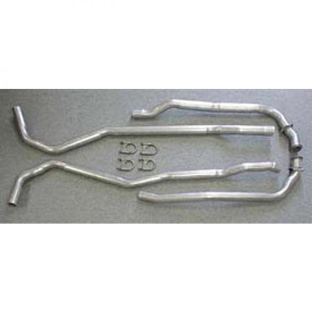 Corvette Exhaust Pipes, Small Block, Aluminized 2", With Manual Transmission, 1969-1974