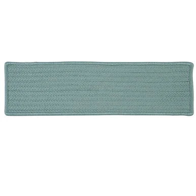 28″ Federal Blue Handmade Braided Stair Tread Rug