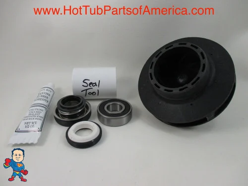 2HP Impeller Bearing Seal Kit for Intertek LX 56 Frame WUA-200 LP-200 WP-200 Hot Tub Pump
