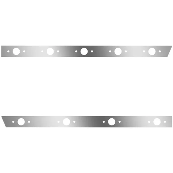 3 Inch Stainless Steel Standard Cab Panels W/ 9 Total P1 Light Holes For Peterbilt 388, 389 123 BBC