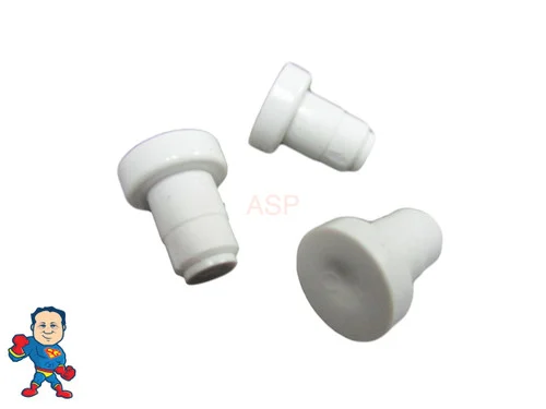 3-Pack 3/8 Inch Slip Barb Plugs for Waterway Air Manifold & Jet Body Ports