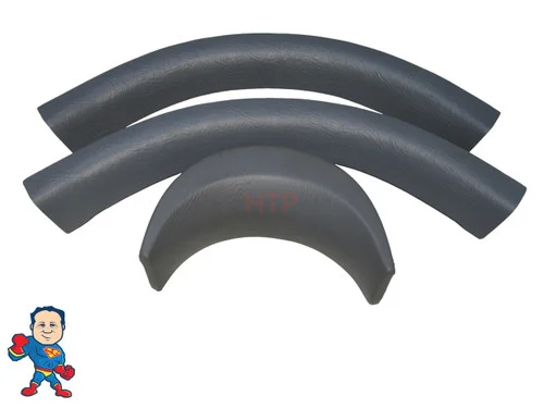 3-Piece Gray Hot Tub Pillow Set – Curved & Neck Style for Infinity Raindance Premier Serenity Spas