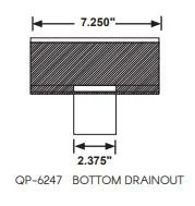 3″ Tan Water Hog Bottom Drainout – case of 2
