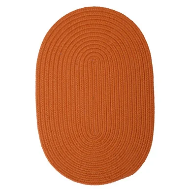 3′ x 5′ Orange All Purpose Handcrafted Reversible Oval Outdoor Area Throw Rug