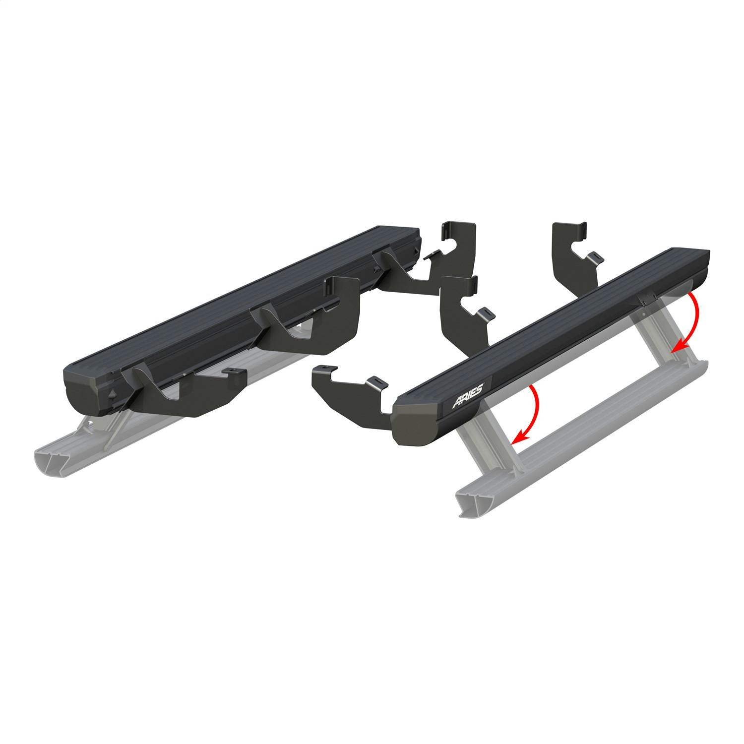 ARIES 3036572 ActionTrac 69.6" Powered Running Boards, Select Ford Bronco 4-Door