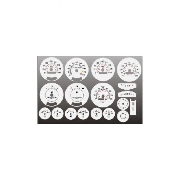 White Face Gauge Overlay,Chevrolet Truck,1980..1991