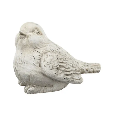 31″ Cream White Distressed Classic Vintage Style Large Bird Statue