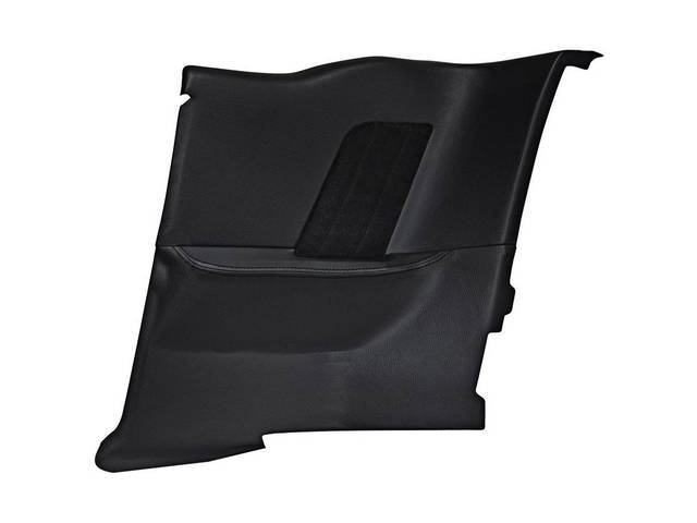 TMI Sport R Quarter Trim Panels, Gloss Black with Black Inserts, Black Stitching