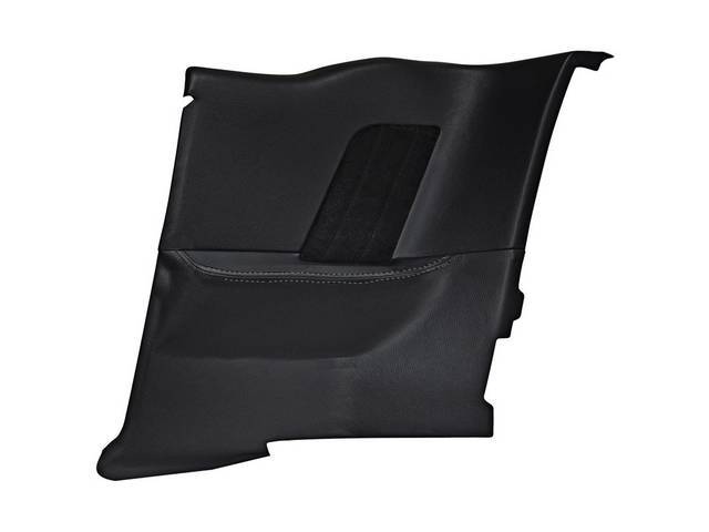 TMI Sport R Quarter Trim Panels, Matte Black with Black Inserts, Gray Stitching