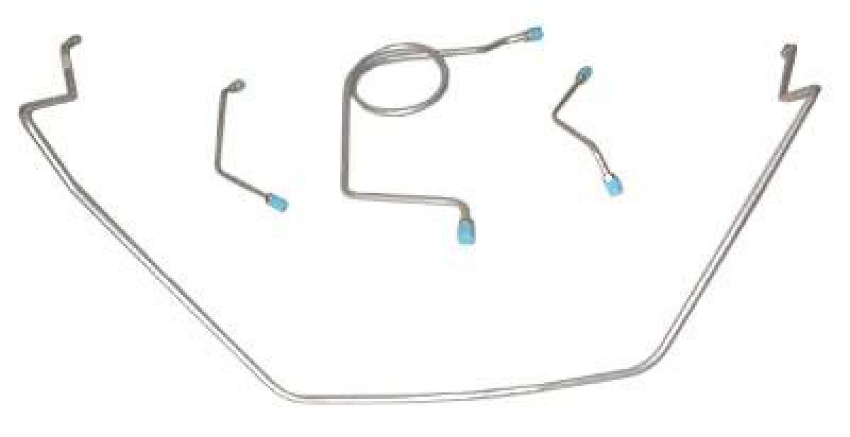 Shafers Classic Reproductions 1958 Chevrolet Full Size Front Brake Line Set, Stainless Steel FBL400S