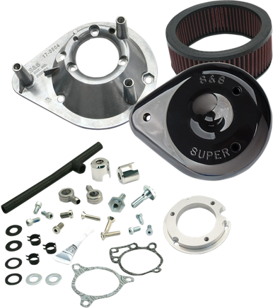S&S CYCLE Teardrop Air Cleaner - Black - '17 Softail 170-0312B