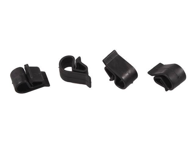 Wire Retainer Clip Set, Black Plastic