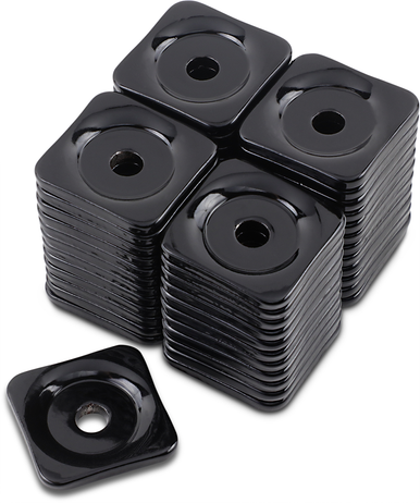 Woody's Square Digger Support Plates Black 48 Pack ASG-3810-48